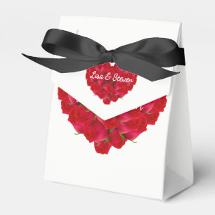 Geschenk/Gefallen Box-Rote Rosen Herz Geschenkschachtel