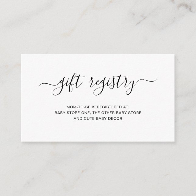 Geschenk Geschlecht neutrale einfache Baby-Dusche Begleitkarte (Vorderseite)