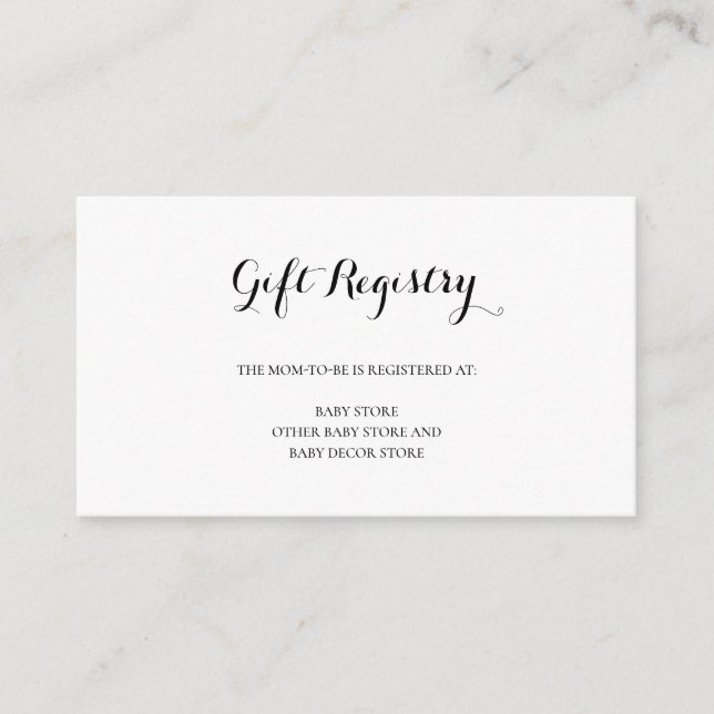 Geschenk Geschlecht neutrale einfache Baby-Dusche Begleitkarte (Vorderseite)