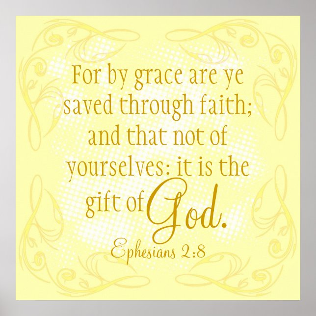 Geschenk Gottes Bibel Vers Ephesians Poster (Vorne)