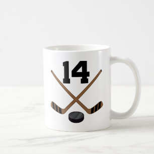 Geschenk Hockey-Spieler-Jersey-Zahl-14 Tasse