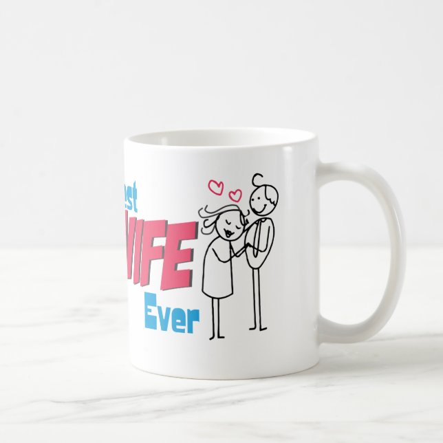 Geschenk-Idee: Beste Ehefrau (Tasse) Kaffeetasse (Rechts)