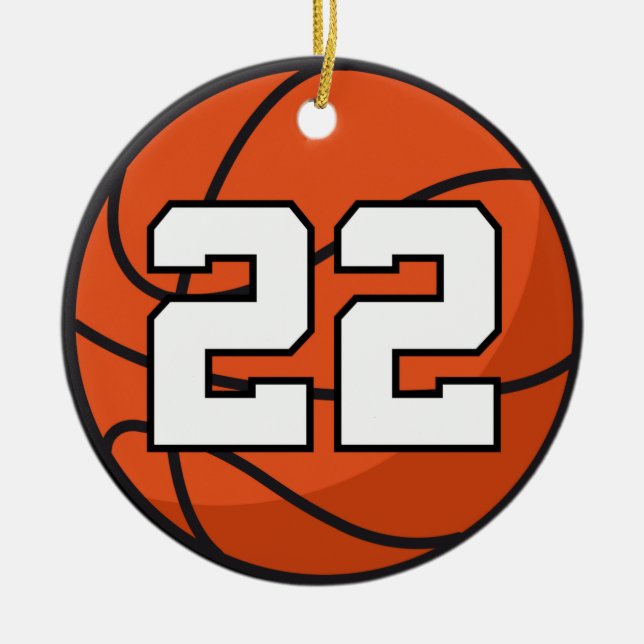 Geschenk-Idee der Basketball-Spieler-einheitliche Keramikornament (Vorne)