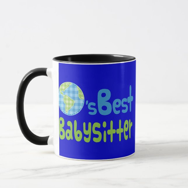 Geschenk-Idee für Babysitter (Welten am besten) Tasse (Links)