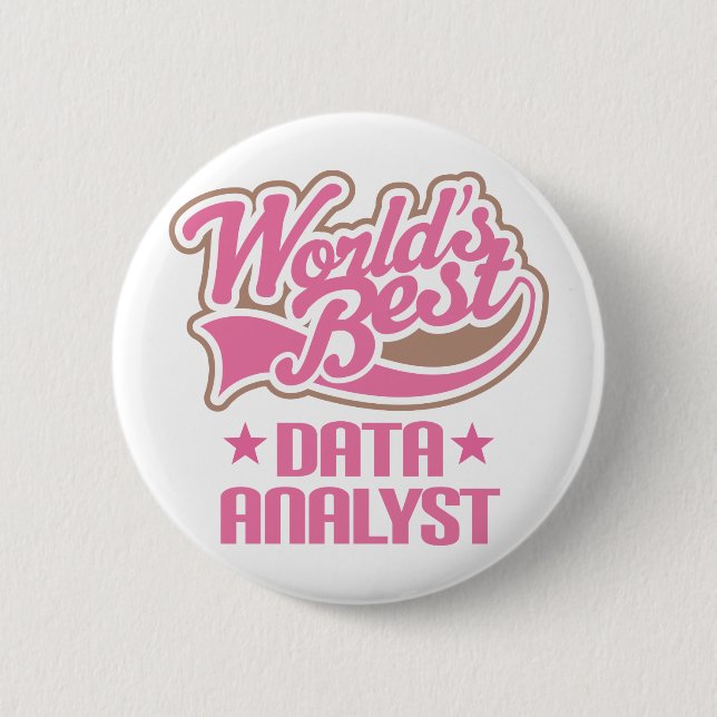 Geschenk-Idee für Daten-Analytiker-Frauen (Welten Button (Vorderseite)
