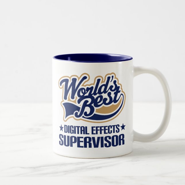 Geschenk-Idee für Digital-Effekt-Aufsichtskraft Zweifarbige Tasse (Rechts)