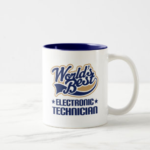 Geschenk-Idee für elektronischen Techniker (Welten Zweifarbige Tasse