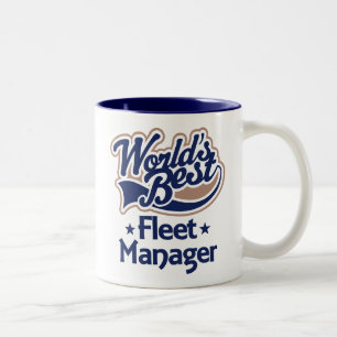 Geschenk-Idee für Flotten-Manager (Welten am Zweifarbige Tasse