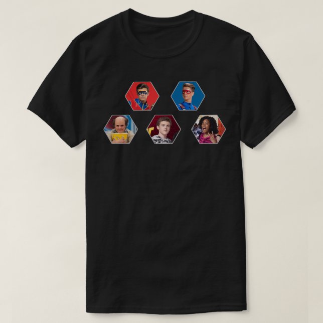 Geschenk Idee Henry Danger Hexagon Familie Geburts T-Shirt (Design vorne)