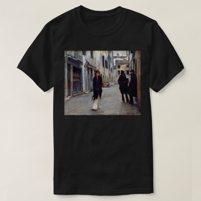 Geschenk John Singer Sargent Street in Venedig Ges T-Shirt (Design vorne)