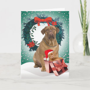 Geschenk-Karten Dogue De BordeauxChristmas Feiertagskarte
