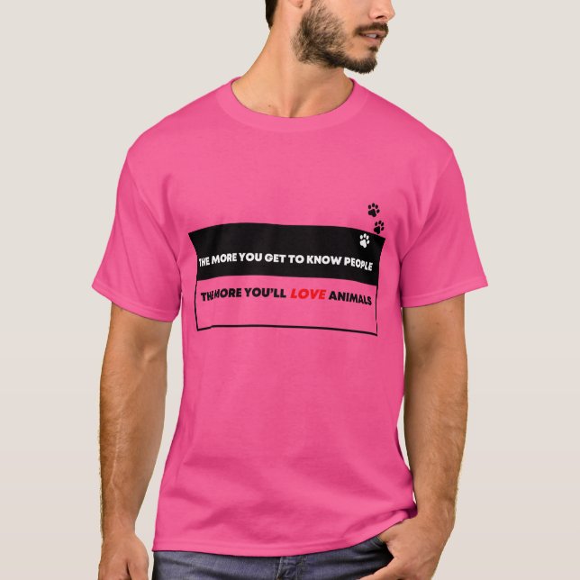 Geschenk Liebe für Tiere T-Shirt (Vorderseite)
