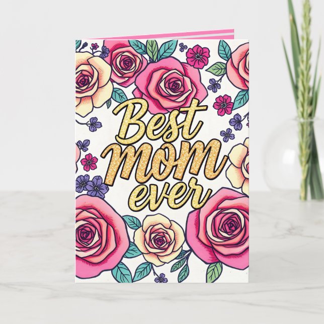 Geschenk Luxus Floral Modern Collection Karte (Vorderseite)
