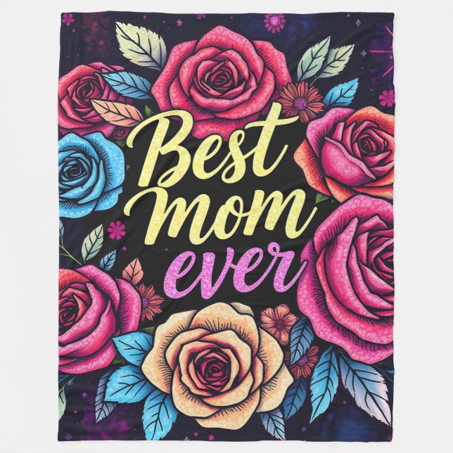 Geschenk Luxus Floral Popular Collection Fleecedecke (Vorderseite)
