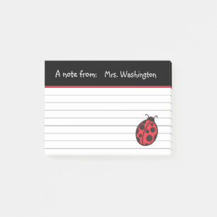 Geschenk Marienkäfer-Post-it-Notizen für Lehrer Post-it Klebezettel