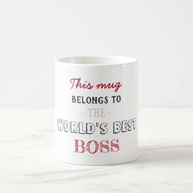 Geschenk Minimalist Best Boss Kaffeetasse (Mittel)