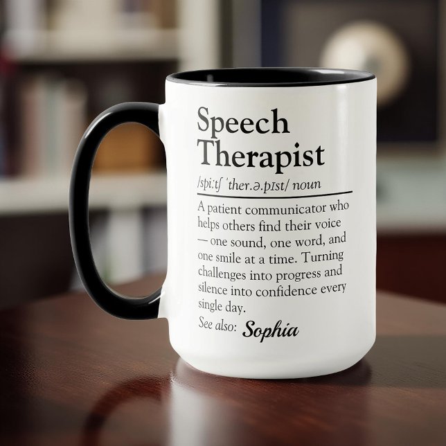 Geschenk mit Definition für Sprachtherapeutin pers Tasse (Von Creator hochgeladen)