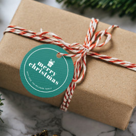 Geschenk mit einem Bow Weihnachtsgeschmack Geschenkanhänger