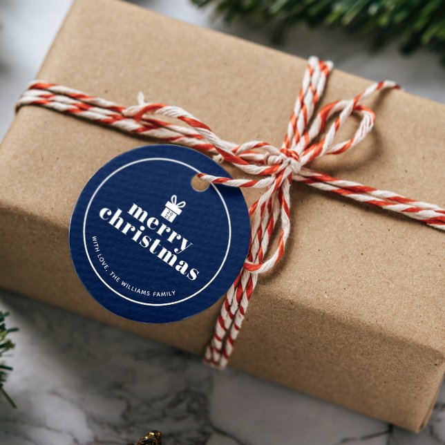 Geschenk mit einem Bow Weihnachtsgeschmack Geschenkanhänger (Von Creator hochgeladen)