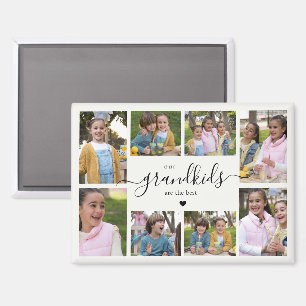 Geschenk mit Fotos von Enkelkindern als Collage fü Magnet