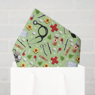 Geschenk mit medizinischem Thema Seidenpapier