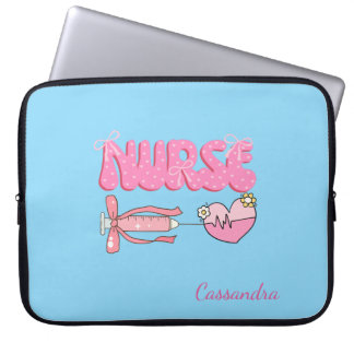 Geschenk mit Namen für Krankenpflegeschüler Schule Laptopschutzhülle