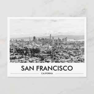 Geschenk mit San Francisco-Skyline zum Abschied Postkarte