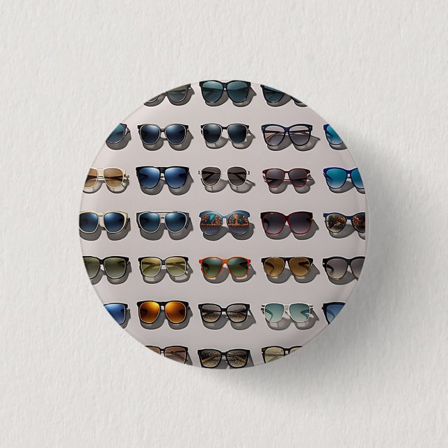 Geschenk mit Sonnenbrillenthema Button (Vorderseite)