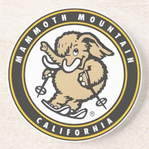 Geschenk mit Vintage-Mammoth-Mountain-Skigebiet-Be Getränkeuntersetzer