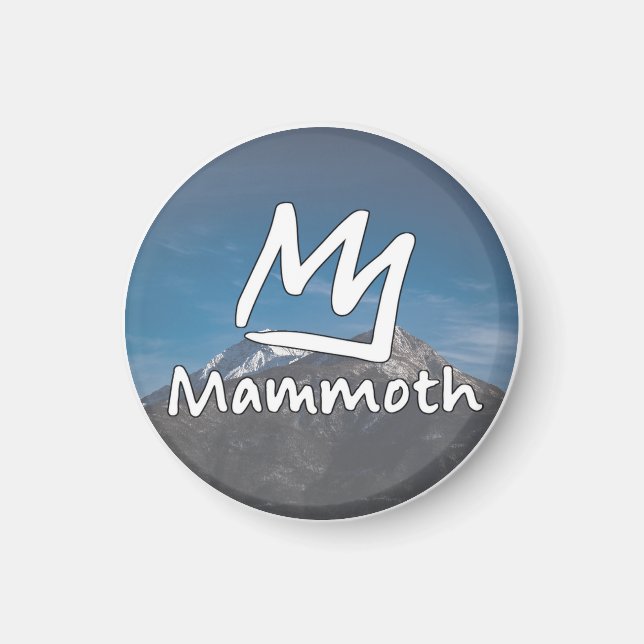 Geschenk mit Vintage-Mammoth-Mountain-Skigebiet-Be Magnet (Vorne)