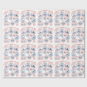 Geschenk mit Vintage-Reisesiegel Geschenkpapier