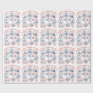 Geschenk mit Vintage-Reisesiegel Geschenkpapier