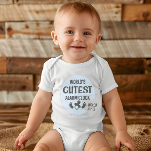Geschenk mit Zitat des süßesten Weckers der Welt Baby Strampler
