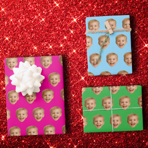 Geschenk nach Maß, Personalisiertes Gesicht, Foto, Geschenkpapier Set