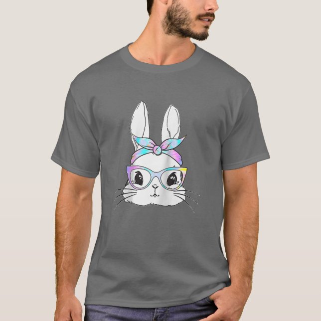 Geschenk Niedliche Rabbit Bunny Face Leopard Brill T-Shirt (Vorderseite)