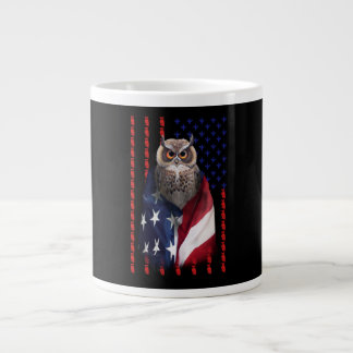 Geschenk| Owl Coole Flagge USA Jumbo-Tasse
