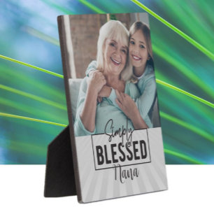 Geschenk! Personalisiertes "Einfach gesegnet" Foto Fotoplatte