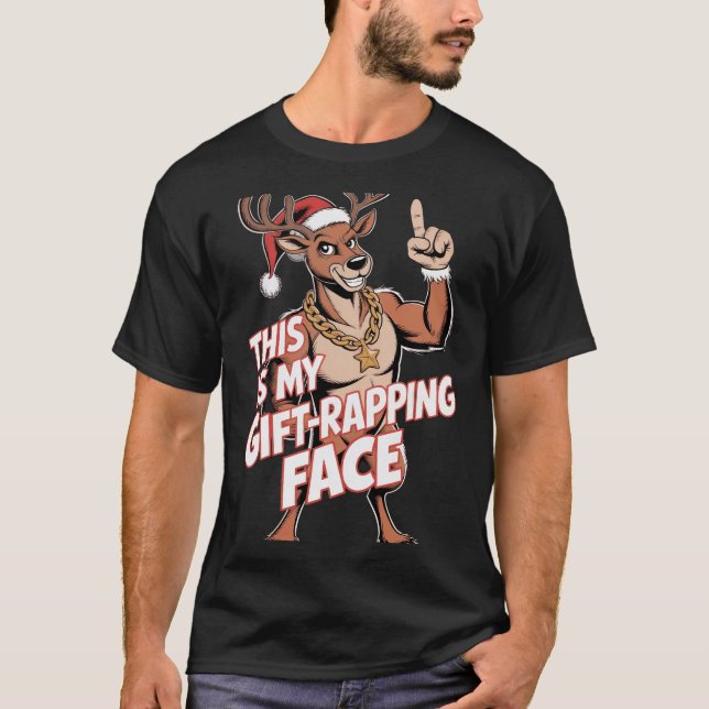 Geschenk-Rapp-Gesicht T-Shirt (Vorderseite)
