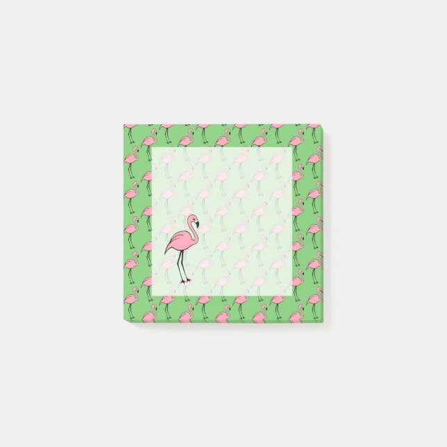 Geschenk rosa Flamingo Post It Notizen (Vorderseite)