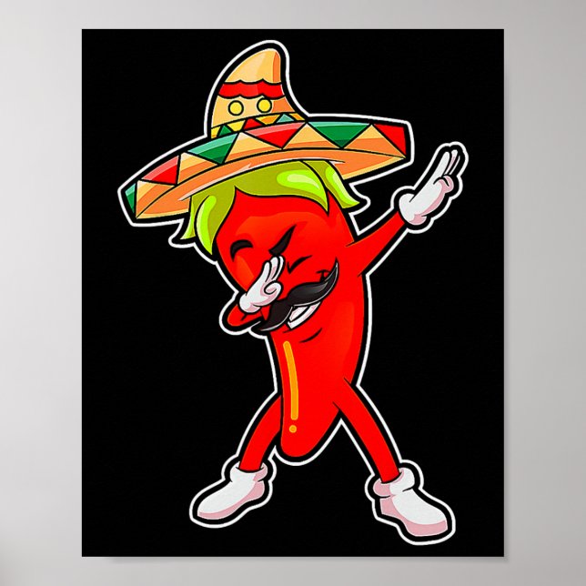 Geschenk Süße Chili Dabbing Paprika Mexikanisch He Poster (Vorne)