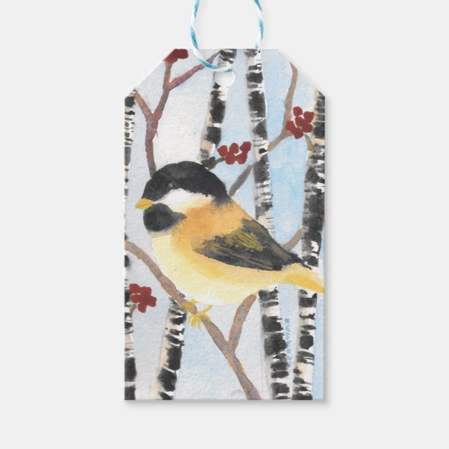 Geschenk Tag Chickadee Geschenkartikel Geschenkanhänger (Vorderseite)