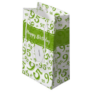 Geschenk Tag Geburtstag 95 Zufallszahl Muster Grün Kleine Geschenktüte