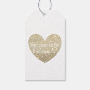 Geschenk-Tag - Herz-Fab Bridesmaid werden Sie mein Geschenkanhänger