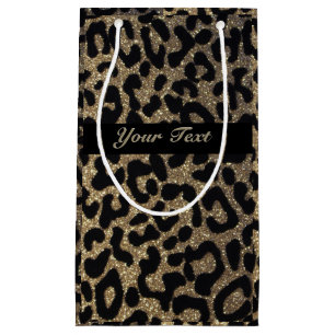 Geschenk-Tasche des Leopard-Glitzer-Druck-  Kleine Geschenktüte