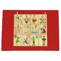 Geschenk-Tasche - groß, glatte ZWÖLF TAGE VON