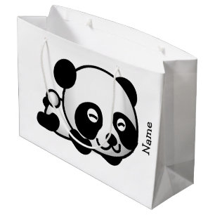 Geschenk-Tasche. Panda Große Geschenktüte