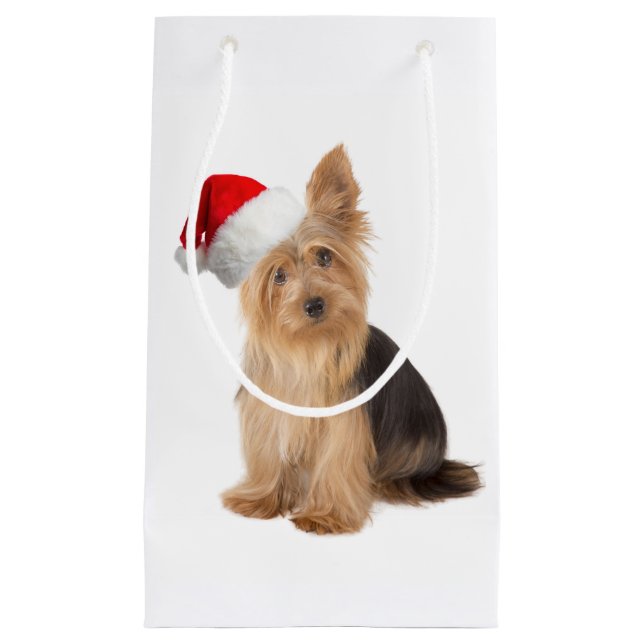 Geschenk-Tasche Sankt Yorkie Kleine Geschenktüte (Vorderseite)