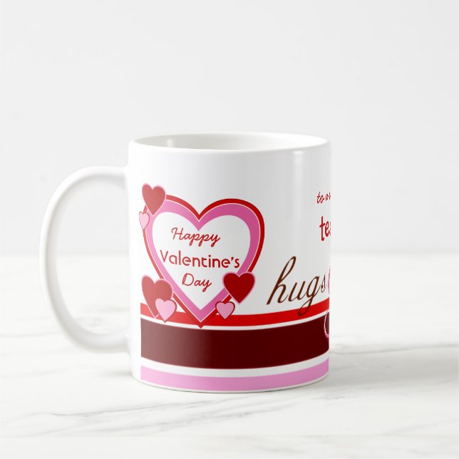 Geschenk-Tasse des Valentines Tagesfür Lehrer Tasse (Links)