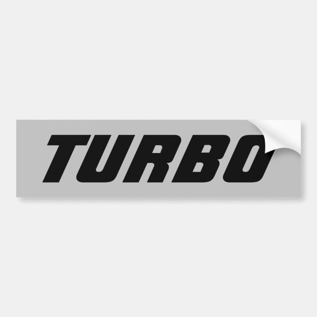 Geschenk "TURBO" lud Powerdieselauto-LKW auf Autoaufkleber (Vorne)