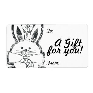 Geschenk-Umbau-Aufkleber-Schablone zu/von